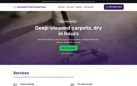 Humboldt Fresh Carpet Care Standard sample