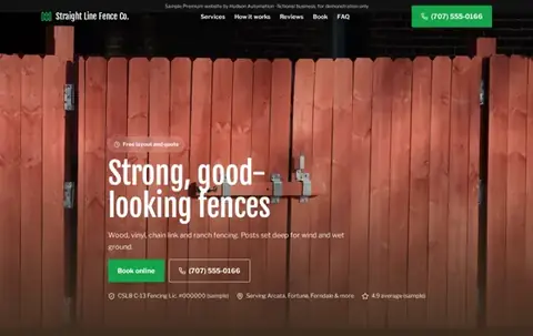 Straight Line Fence Co. Premium sample