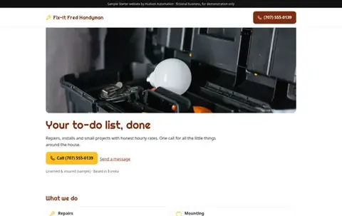 Fix-It Fred Handyman Basic sample