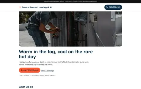 Coastal Comfort Heating & Air Basic sample