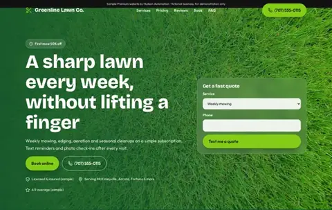 Greenline Lawn Co. Premium sample