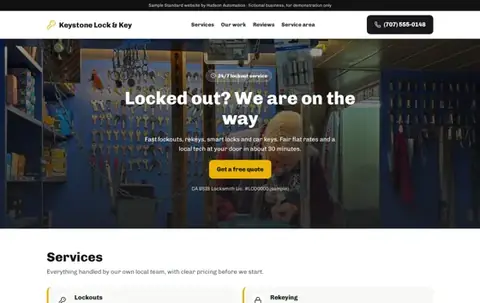 Keystone Lock & Key Standard sample