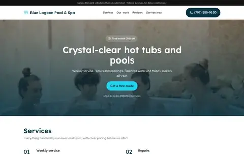 Blue Lagoon Pool & Spa Standard sample