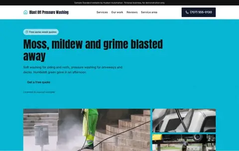 Blast Off Pressure Washing Standard sample
