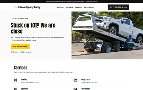 Redwood Highway Towing Standard sample
