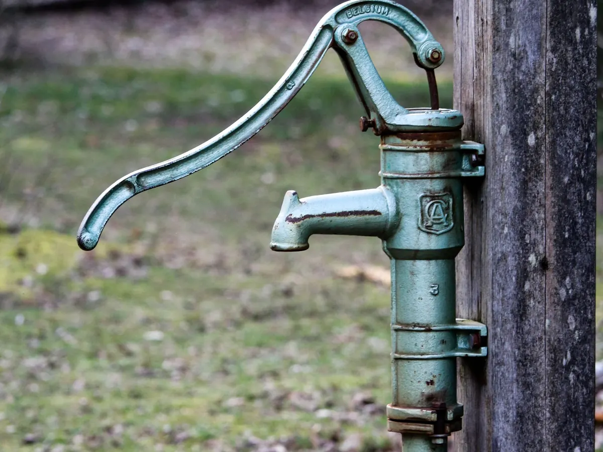 An old hand water pump